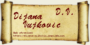 Dijana Vujković vizit kartica